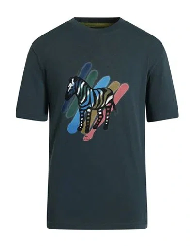 Ps By Paul Smith Ps Paul Smith Man T-shirt Dark Green Size Xxl Organic Cotton
