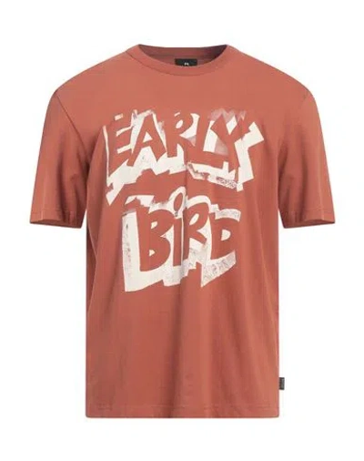 Ps By Paul Smith Ps Paul Smith Man T-shirt Rust Size Xxl Cotton In Red