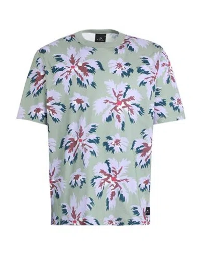 Ps By Paul Smith Ps Paul Smith Man T-shirt Sage Green Size Xl Cotton