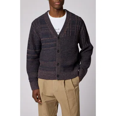 Ps By Paul Smith Ps Paul Smith Marled Colorblock Cardigan In Blue