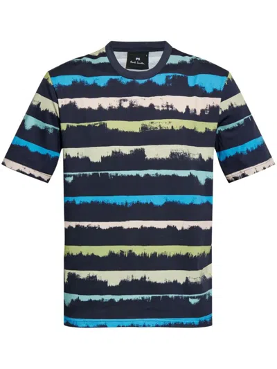 Ps By Paul Smith Ps Paul Smith Mens Casual Fit Short Sleeves T-shirt Clothing In Blue