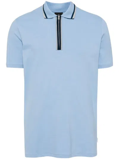 Ps By Paul Smith Ps Paul Smith Mens Regular Fit Half Zip Polo In Blue