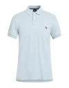 Ps By Paul Smith Ps Paul Smith Mens Slim Fit Polo Shirt Man Polo Shirt Sky Blue Size M Organic Cotton