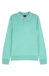 Ps By Paul Smith Ps Paul Smith Merino Wool Half-zip Sweater In Green