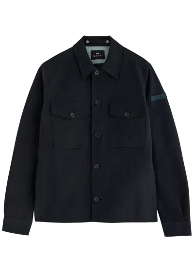 Ps By Paul Smith Ps Paul Smith Military Cotton-blend Jacket In Navy