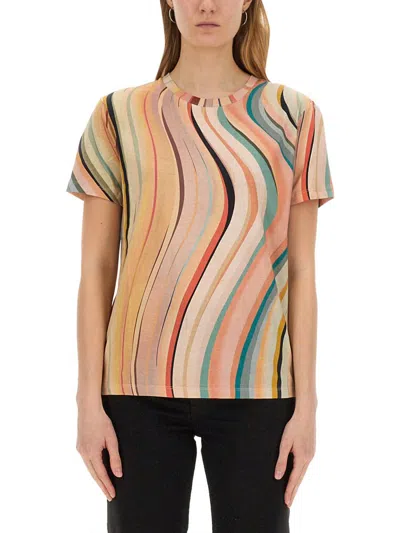 Ps By Paul Smith Womens New Swirl T-shirt By Ps Paul Smith In Multi