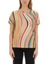 Ps By Paul Smith Ps Paul Smith New Swirl Cotton T-shirt In Multicolour
