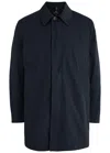 Ps By Paul Smith Single-breasted Cotton-blend Coat In Navy