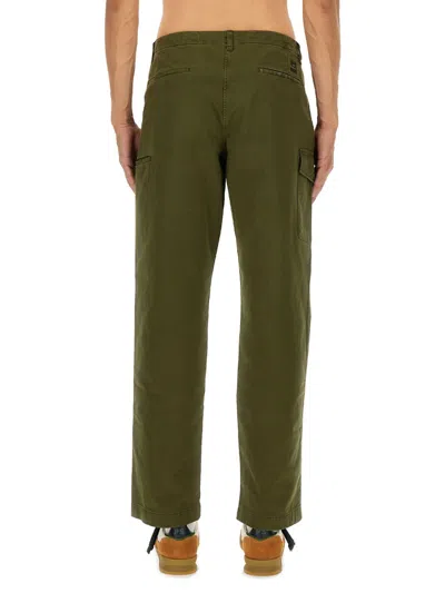 Ps By Paul Smith Ps Paul Smith Organic Cotton Cargo Pants In Green