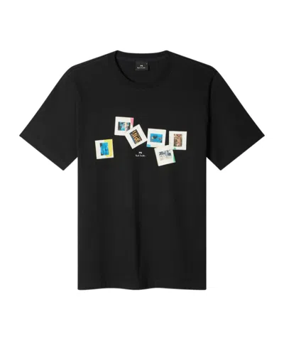 Ps By Paul Smith Ps Paul Smith Polaroid Print T-shirt In Black