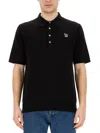 Ps By Paul Smith Ps Paul Smith Polo Shirt With Zebra Patch In Black