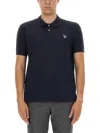 Ps By Paul Smith Ps Paul Smith Polo Shirt With Zebra Patch In Blue