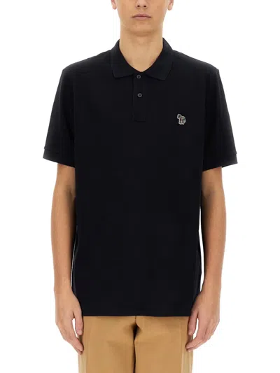 Ps By Paul Smith Ps Paul Smith Organic Cotton Polo Shirt In Black