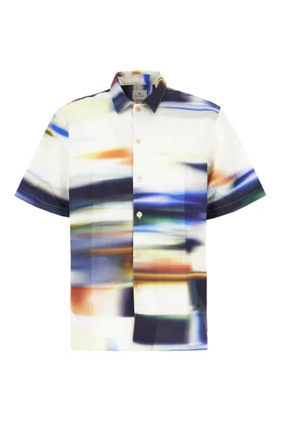Ps By Paul Smith Ps Paul Smith Printed Cotton Blend Shirt