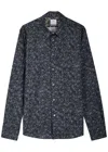 Ps By Paul Smith Ps Paul Smith Tailored Fit Textured Floral Printed Shirt In Blue