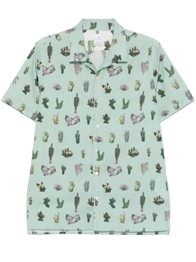 Ps By Paul Smith Ps Paul Smith Printed Shirt In Green