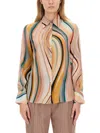 Ps By Paul Smith Ps Paul Smith Swirl Curved Hem Shirt
