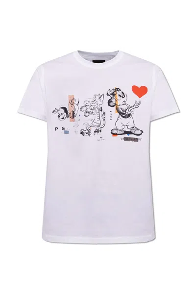 Ps By Paul Smith Ps Paul Smith Printed T-shirt T-shirt In White