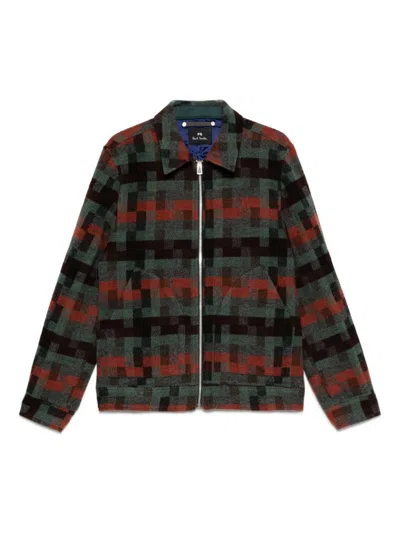 Ps By Paul Smith Ps Paul Smith Printed Wool Jacket In Multi