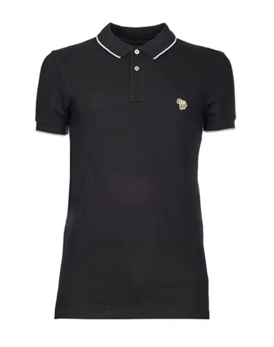 Ps By Paul Smith Ps Paul Smith Ps Paul Smith Polo Shirt Man Polo Shirt Black Size L Cotton