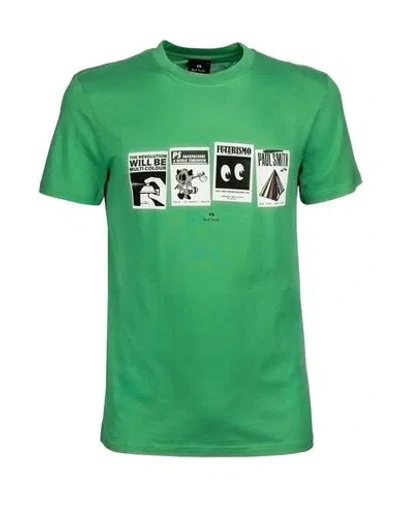 Ps By Paul Smith Ps Paul Smith Ps Paul Smith T-shirt Man T-shirt Green Size S Cotton