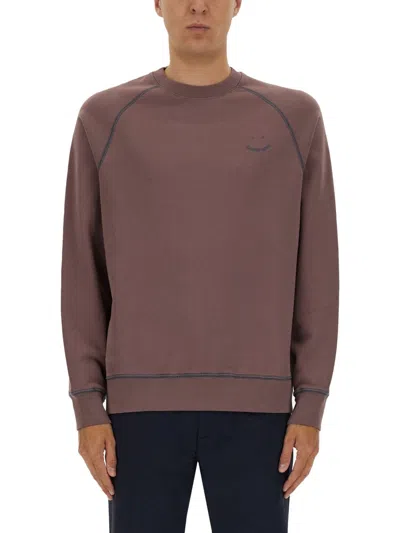 PS BY PAUL SMITH PS PAUL SMITH PURPLE ORGANIC COTTON SWEATSHIRTS