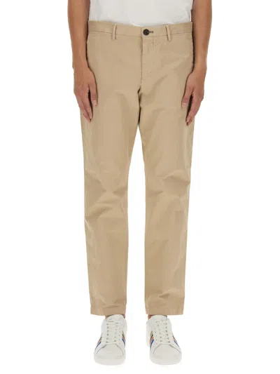 Ps By Paul Smith Ps Paul Smith Broad Stripe Zebra Mid Fit Chinos In Beige