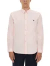 Ps By Paul Smith Ps Paul Smith Regular Fit Shirt With Button-down Collar And Embroidered Detail In Pink
