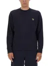 Ps By Paul Smith Ps Paul Smith Sweatshirt With Zebra Embroidery In Blue