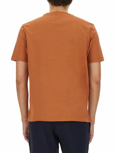 Ps By Paul Smith Zebra Motif T-shirt In Orange