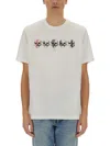 Ps By Paul Smith Ps Paul Smith Multi Skull Cotton T-shirt In White