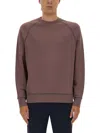 Ps By Paul Smith Ps Paul Smith Relaxed-fit Sweatshirt With Subtle Embroidery And Textured Finish In Brown
