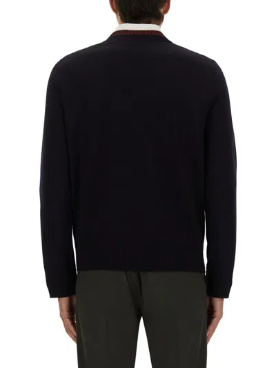 Ps By Paul Smith Ps Paul Smith Shirt With Embroidered Logo In Blue