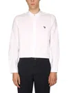 Ps By Paul Smith Ps Paul Smith Regular Fit Shirt With Button-down Collar And Embroidered Detail In White