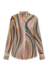 Ps By Paul Smith Ps Paul Smith Shirt With Silk Finish In Multicolour