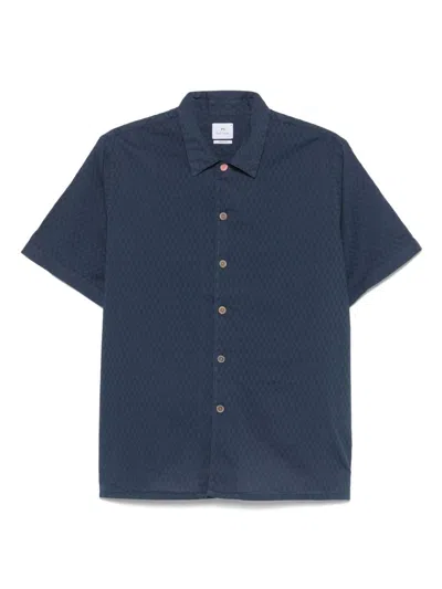 Ps By Paul Smith Ps Paul Smith Short-sleeved Shirt In Blue