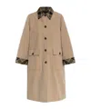 Ps By Paul Smith Lapel Long Sleeve Coat In Brown