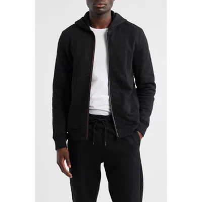 Ps By Paul Smith Ps Paul Smith Sports Organic Cotton Zip Hoodie In Black