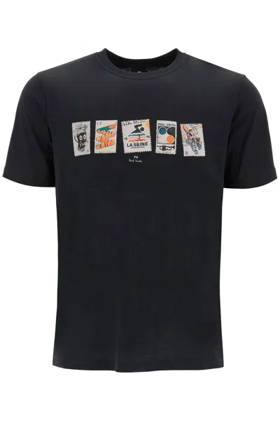 Ps By Paul Smith Ps Paul Smith Stamp T Shirt Design In Black