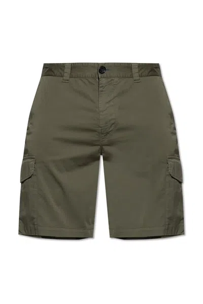 Ps By Paul Smith Ps Paul Smith Straight Leg Cargo Shorts In Green