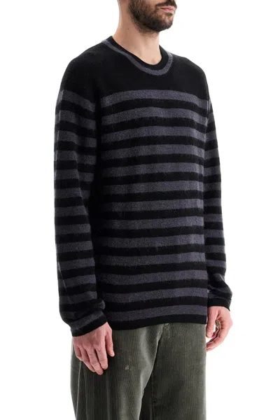 Ps By Paul Smith Ps Paul Smith Striped Wool And Mohair Blend Pullover In Black