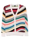 Ps By Paul Smith Ps Paul Smith Striped Wool Cardigan In Multi