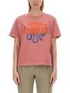 Ps By Paul Smith Summer Sun Print T-shirt In Pink