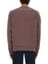 Ps By Paul Smith Ps Paul Smith Relaxed-fit Sweatshirt With Subtle Embroidery And Textured Finish In Brown