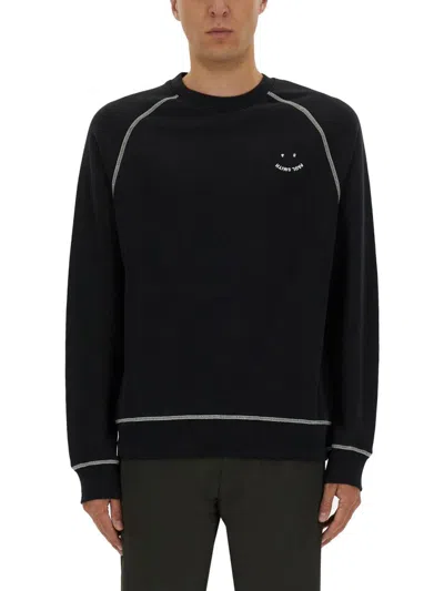 PS BY PAUL SMITH PS PAUL SMITH SWEATSHIRT WITH EMBROIDERY PS HAPPY