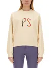 Ps By Paul Smith Spray Swirl Organic Cotton Sweatshirt In Nude