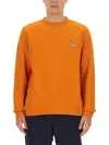 Ps By Paul Smith Ps Paul Smith Sweatshirt With Zebra Patch In Orange
