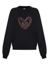 Ps By Paul Smith Ps Paul Smith Swirl Heart Cotton Sweatshirt In Black