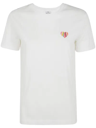 Ps By Paul Smith Ps Paul Smith Swirl Heart T In White