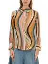 Ps By Paul Smith Ps Paul Smith Shirt With Silk Finish In Multicolour